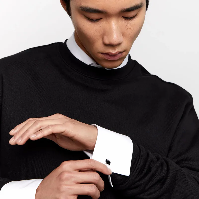 Emerald Cut Onyx Cufflinks