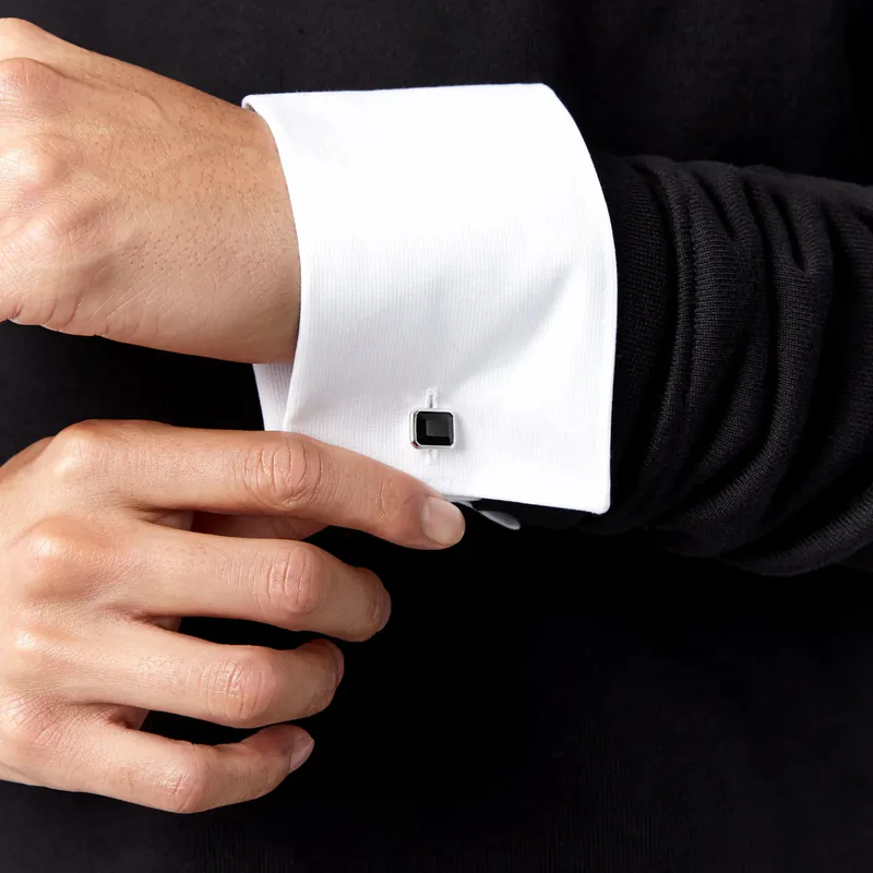 Emerald Cut Onyx Cufflinks