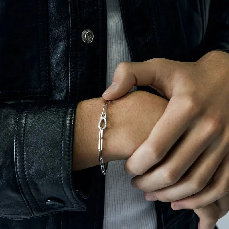 Men's Paper Clip Chain Bracelet