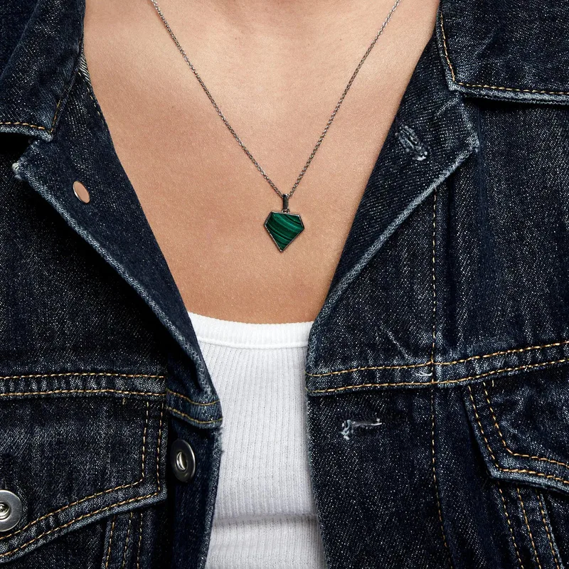 Malachite Pentagon Necklace