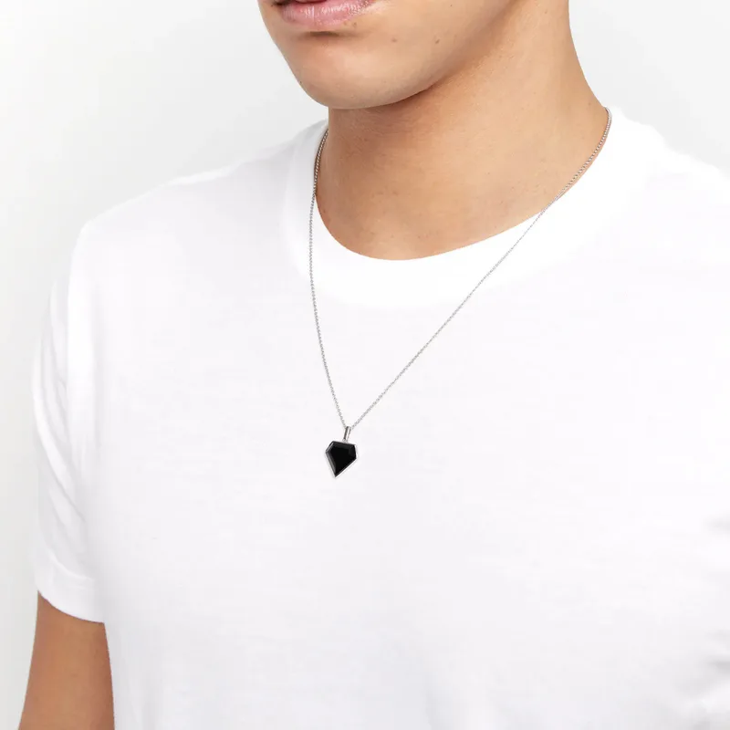 Onyx Pentagon Necklace
