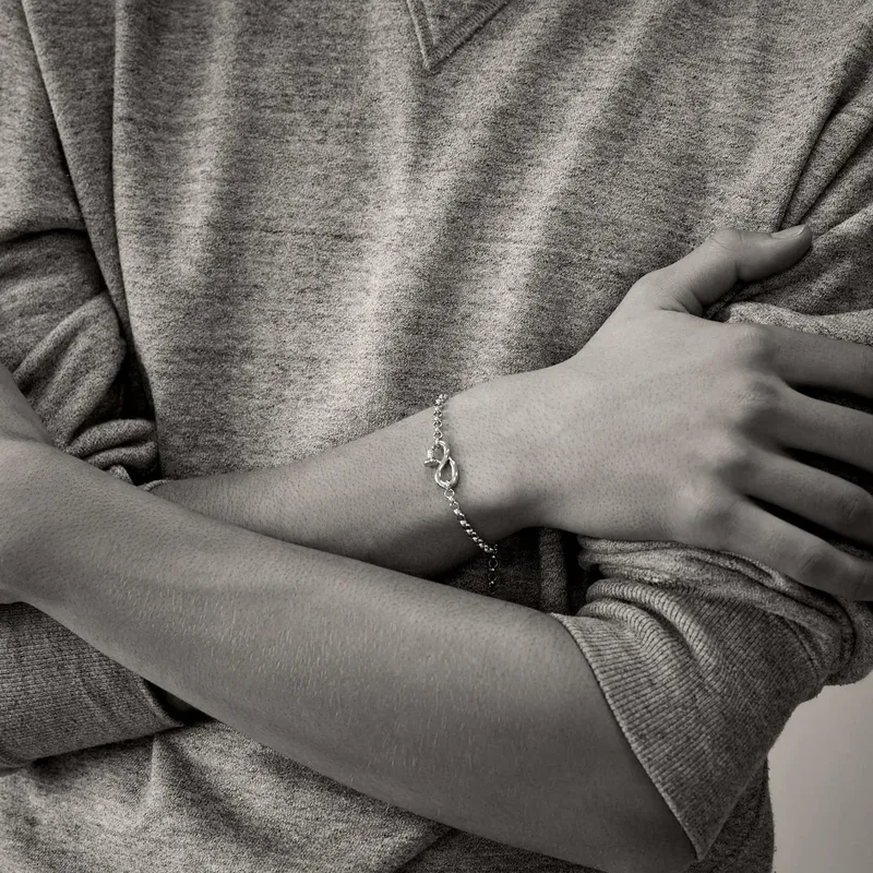 Bent Nail Chain Bracelet