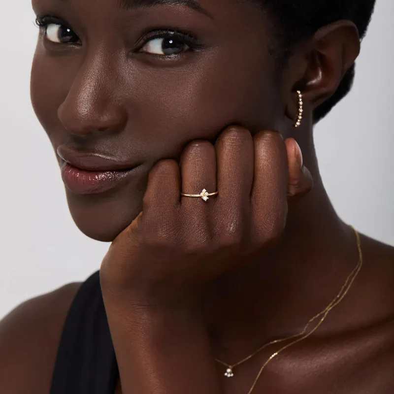 14kt The Little Things Pearl and Diamond Crawlers