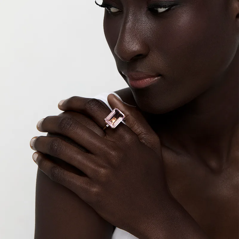 14kt East West Pink Topaz Ring