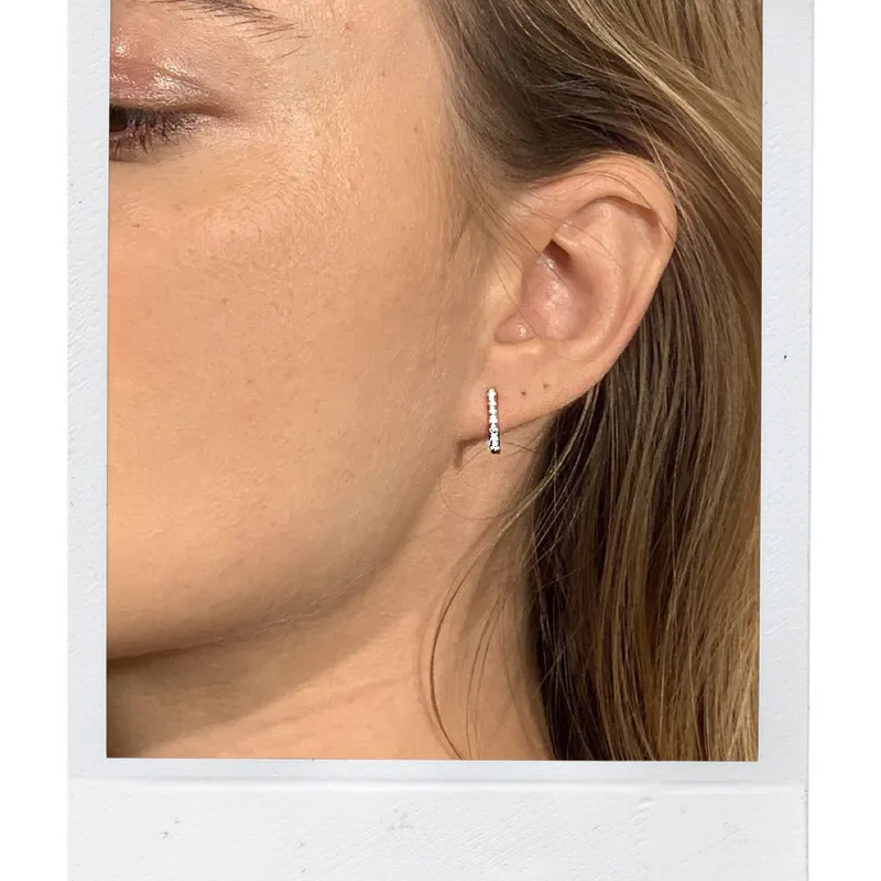 14kt Diamond Bar Studs