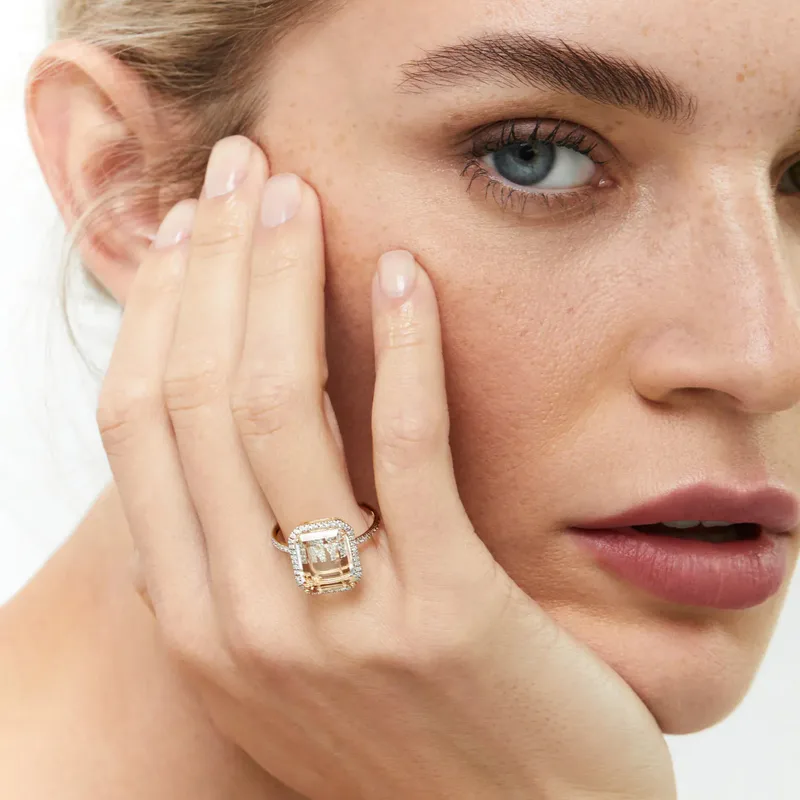 14kt Double Secret Initial Ring