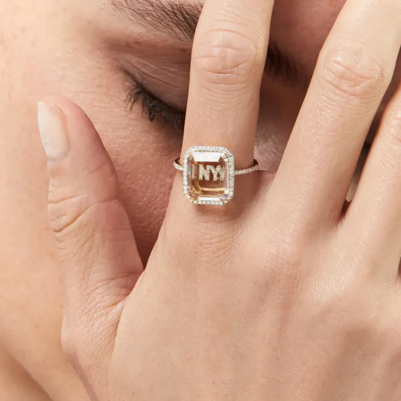14kt Double Secret Initial Ring