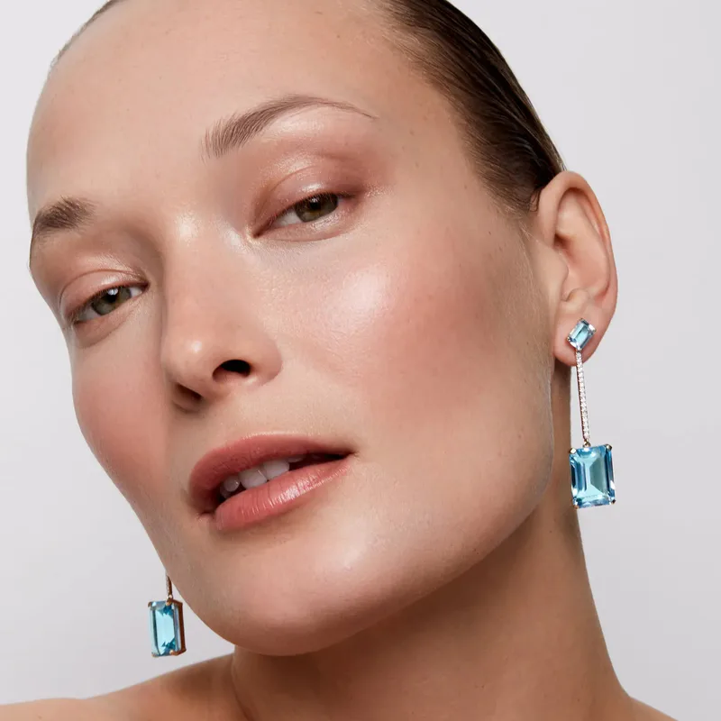 14kt Gold Something Blue Earrings