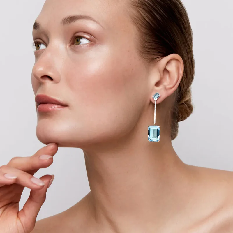 14kt Gold Something Blue Earrings