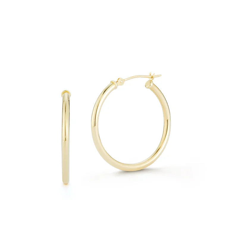 14kt 25mm Gold Hoops