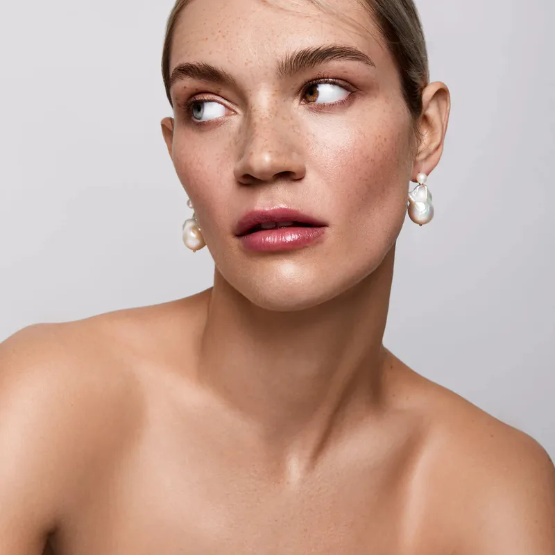 Duality Pearl Drop Earrings
