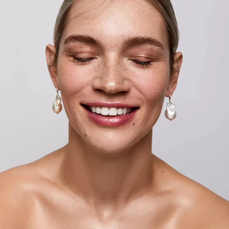 14kt Gold Baroque Pearl Drops
