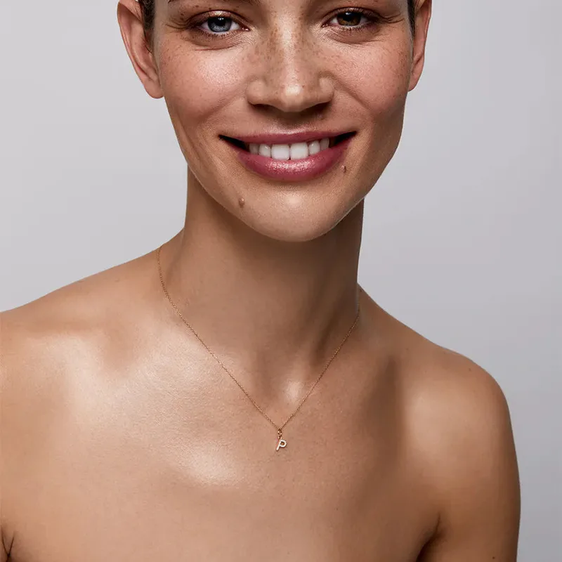 14kt Gold Diamond Initial Necklace