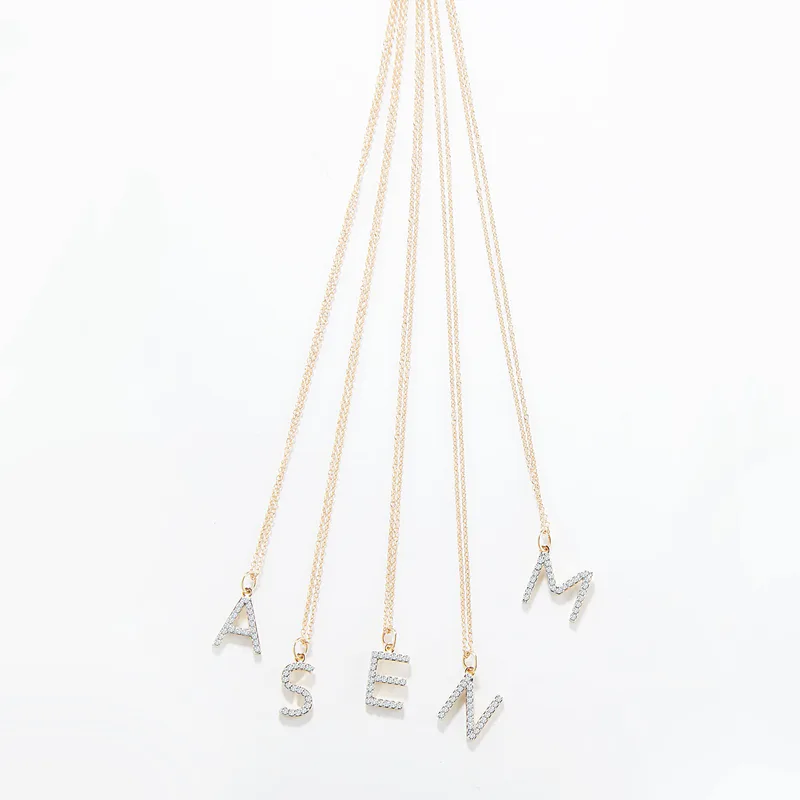 14kt Gold Diamond Initial Necklace