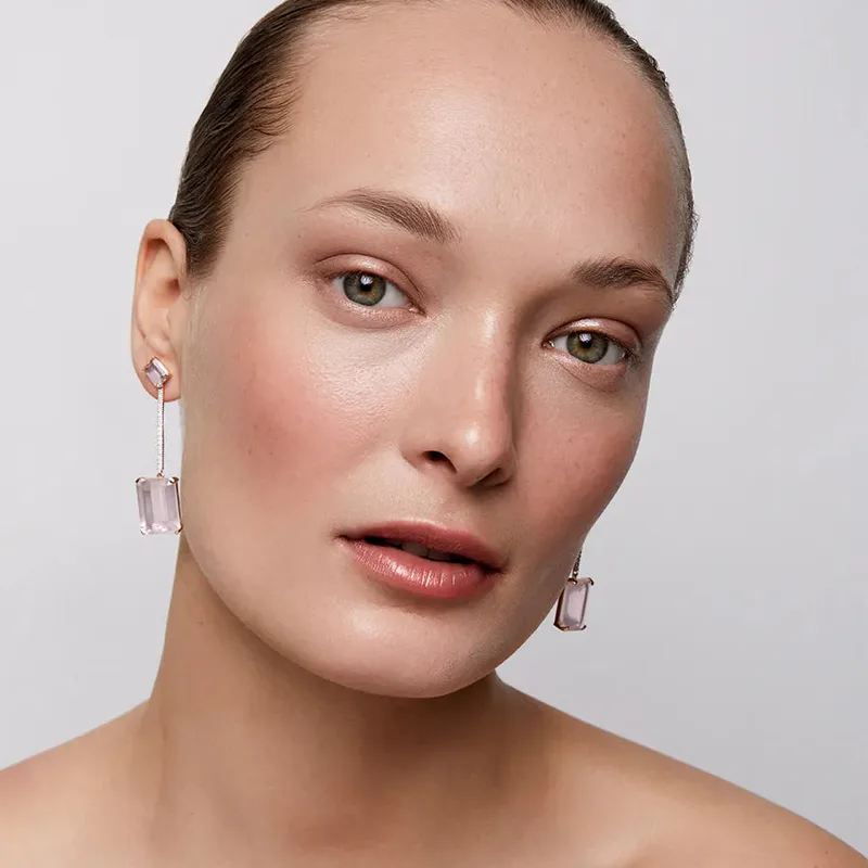 14kt Gold Barely Blush Earring