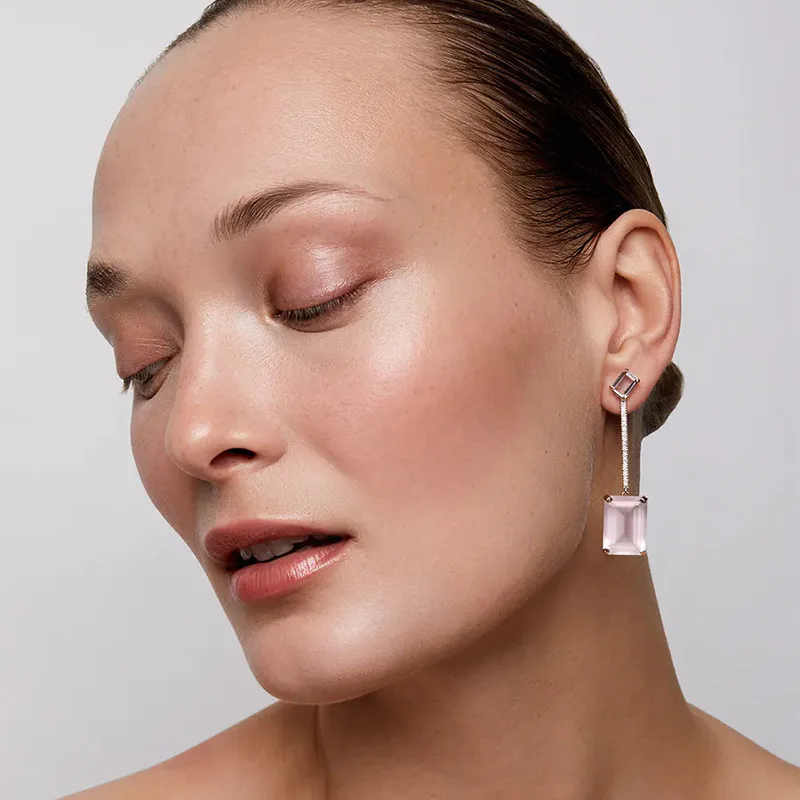14kt Gold Barely Blush Earring