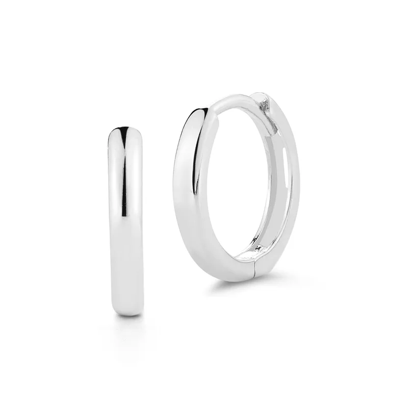 14kt White Gold Huggies