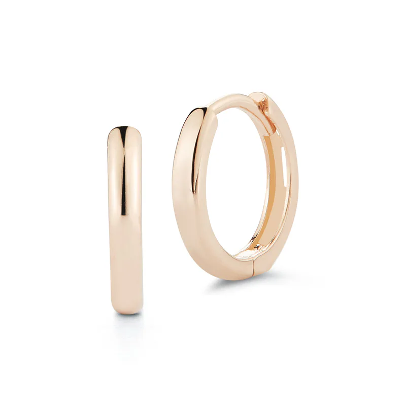 14kt Rose Gold Huggies