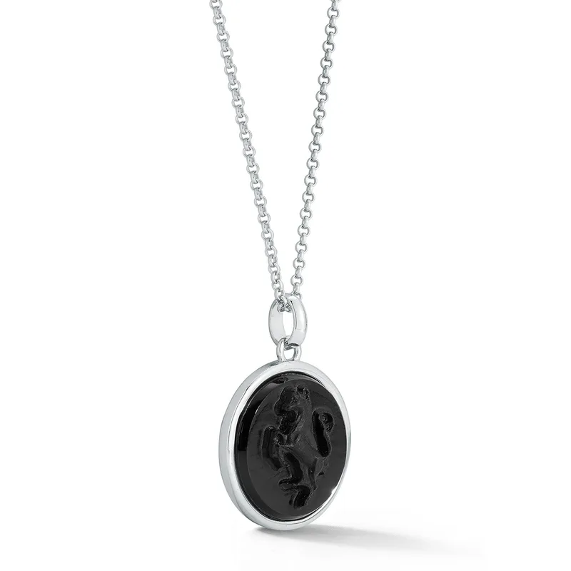 Stallion Carved Onyx Necklace