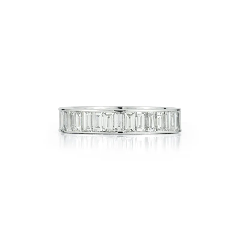 Platinum Baguette Diamond Eternity Band