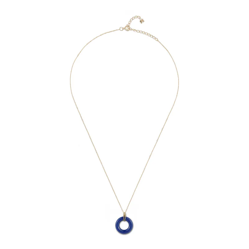 Lapis Donut Necklace