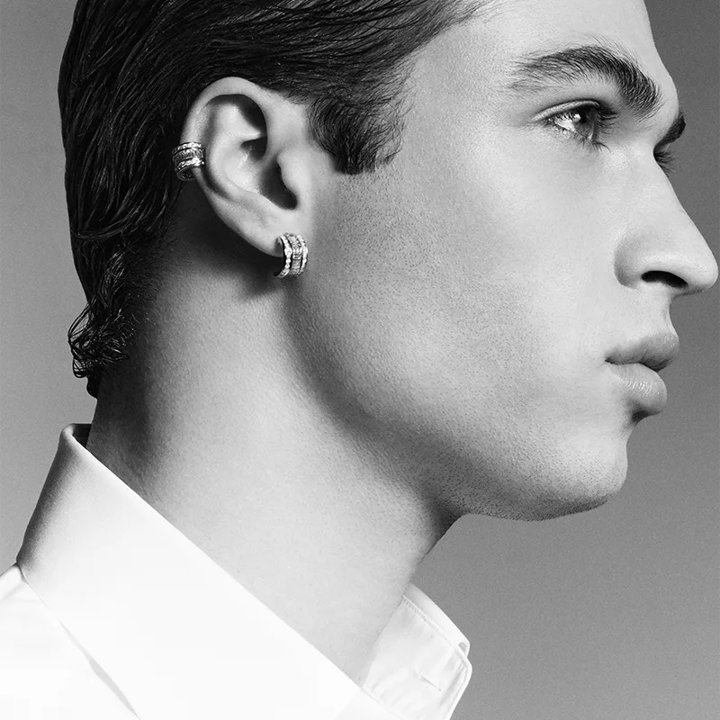Platinum and Diamond Baguette Ear Cuff
