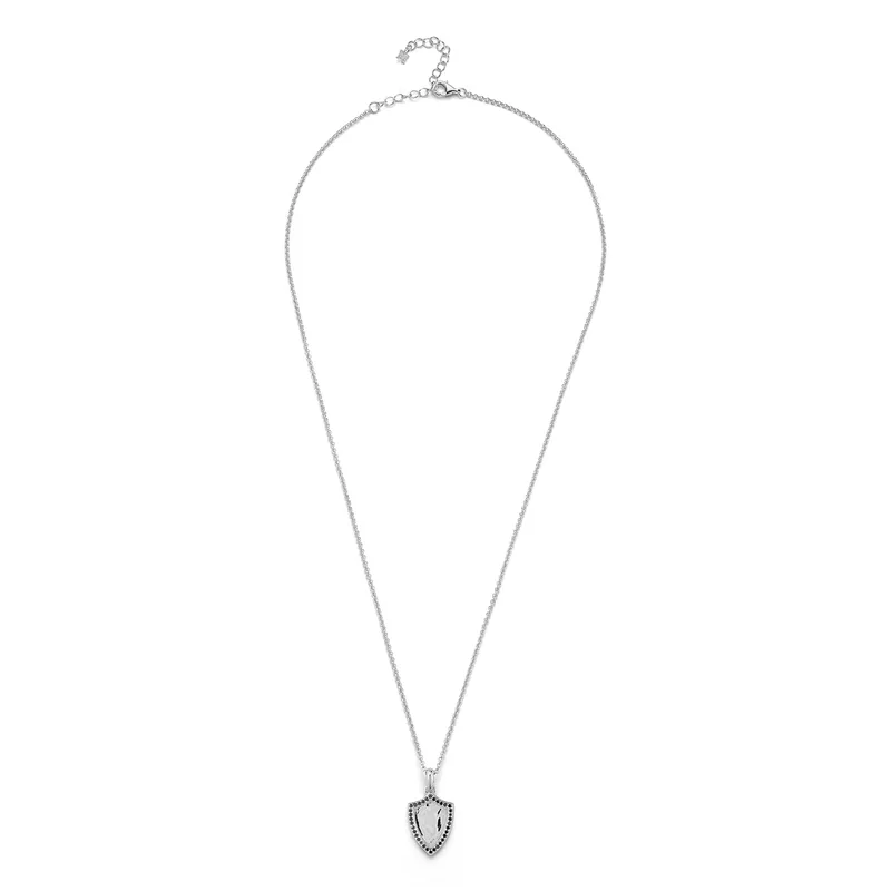 Black Diamond Shield Necklace