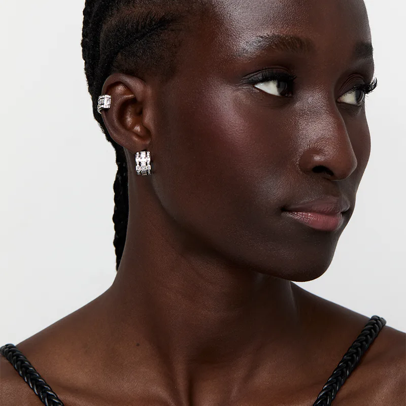 Platinum and Diamond Baguette Ear Cuff - Women
