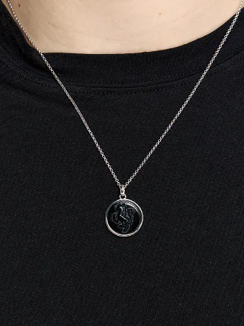 Stallion Carved Onyx Necklace