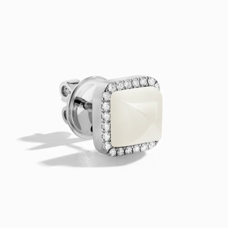 Cleo Diamond Stud Pyramid Earrings