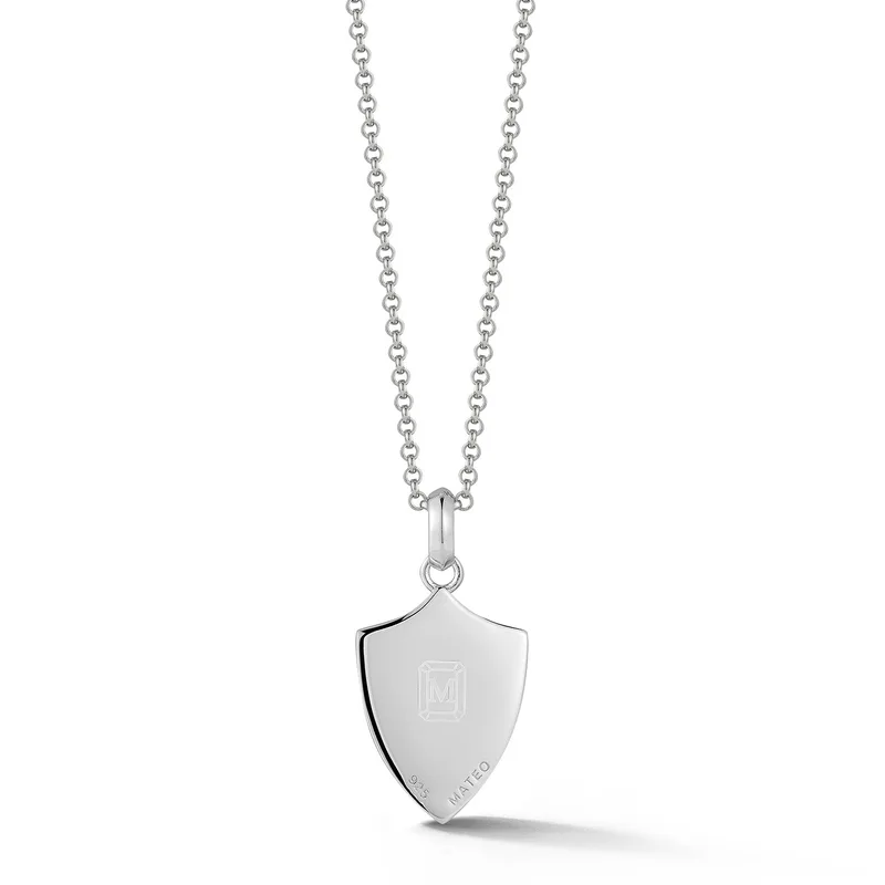 Black Diamond Shield Necklace