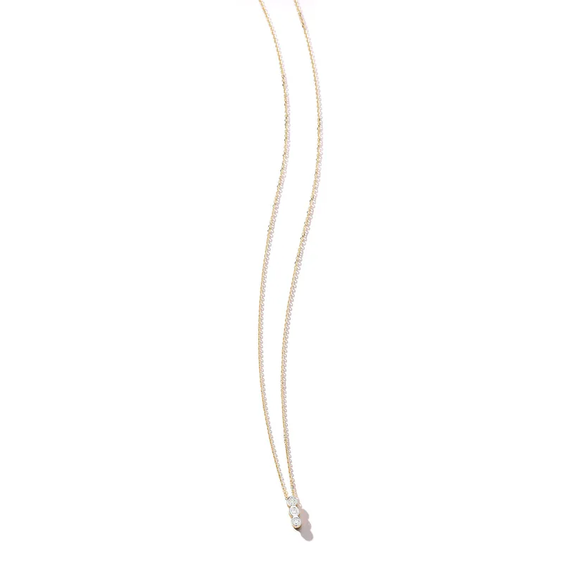 14kt Trio Diamond Bar Necklace