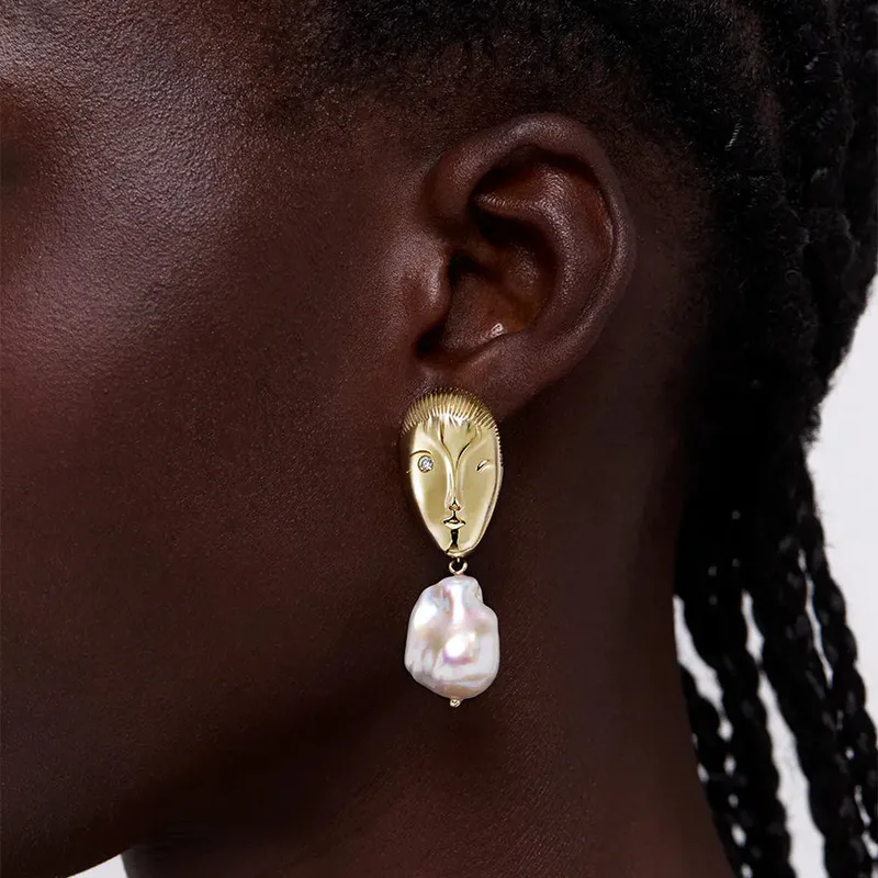 14kt Eve Baroque Pearl Earrings