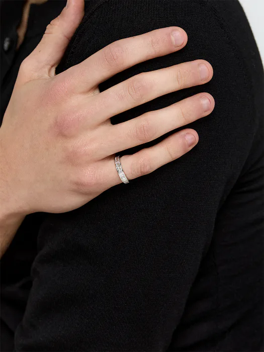 Platinum Baguette Diamond Eternity Band