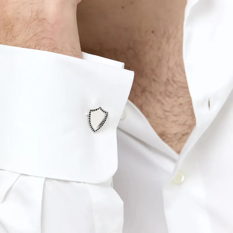 Black Diamond Shield Cufflinks