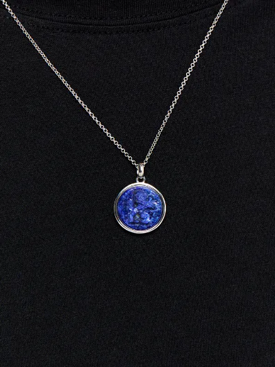 Lion Carved Lapis Necklace