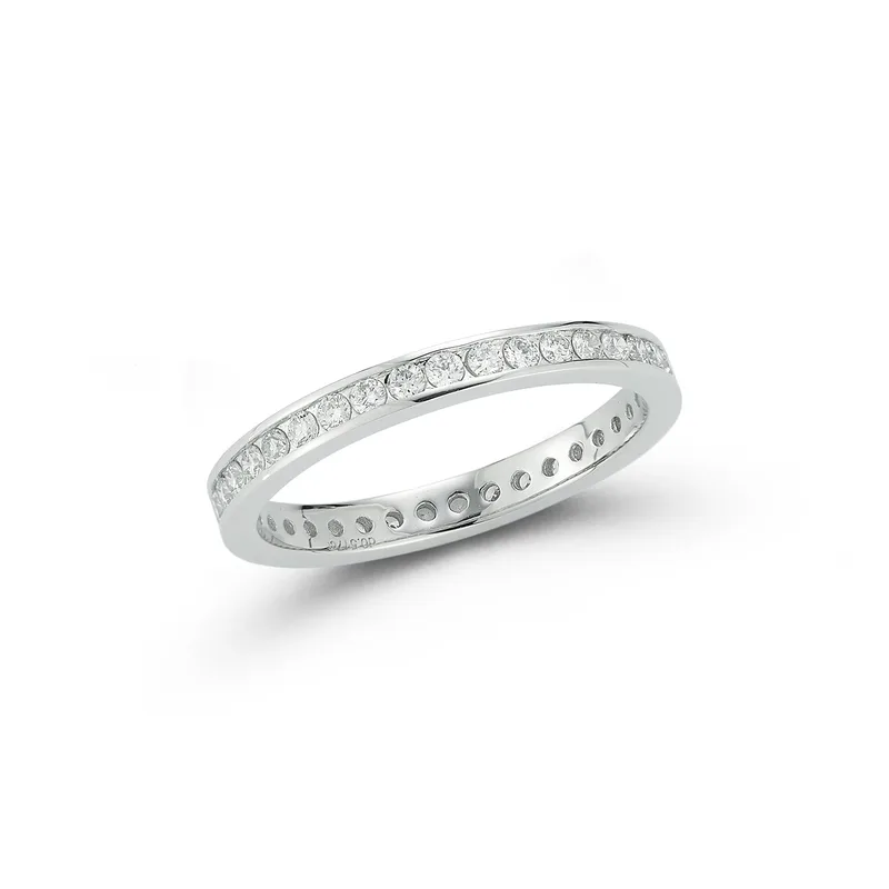 Platinum Channel Diamond Eternity Band