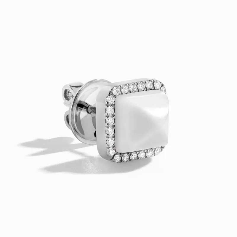 Cleo Diamond Stud Pyramid Earrings