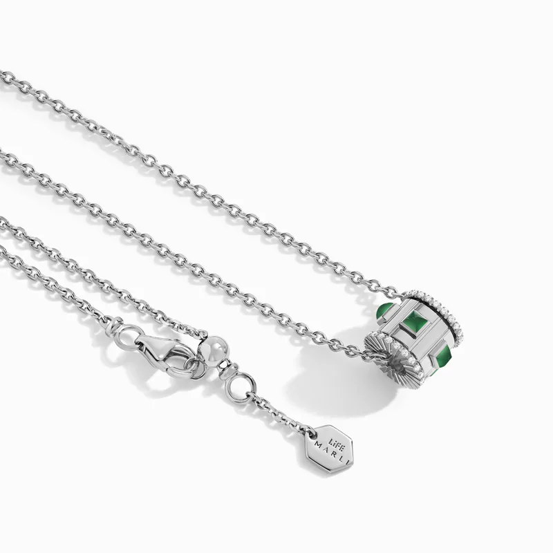 LIFE Diamond Spinning Pendant Necklace