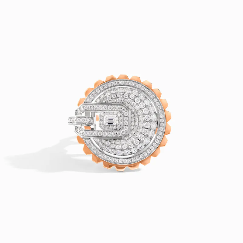 Empire Two-Tone Diamond Large Statement Ring
