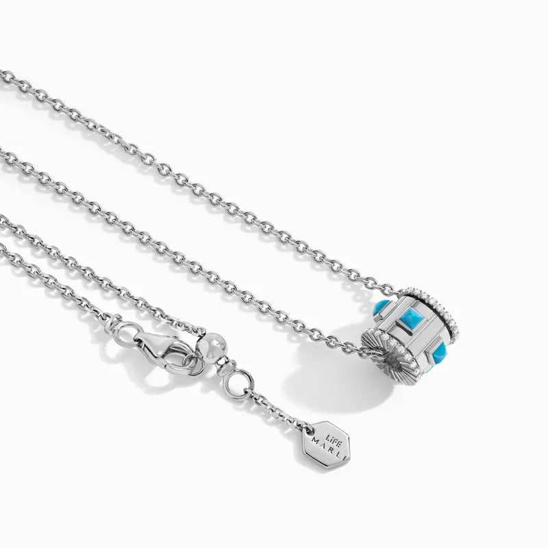 LIFE Diamond Spinning Pendant Necklace