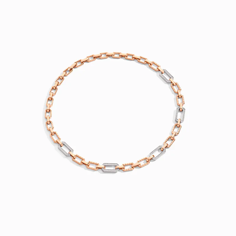 Empire Two-Tone Multi-Layer Diamond Statement Necklace