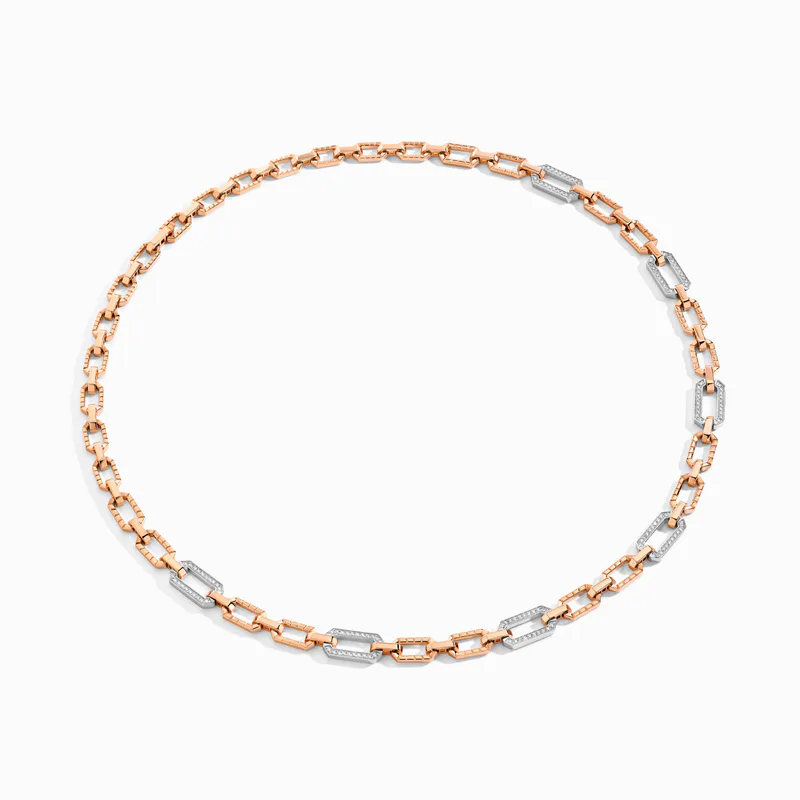 Empire Two-Tone Multi-Layer Diamond Statement Necklace