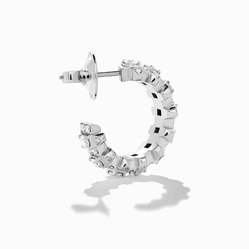 Tip-Top Full Diamond Small Hoop Earrings