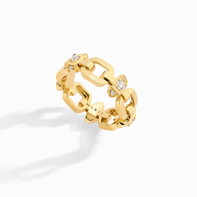 Tip-Top Link Gold Ring