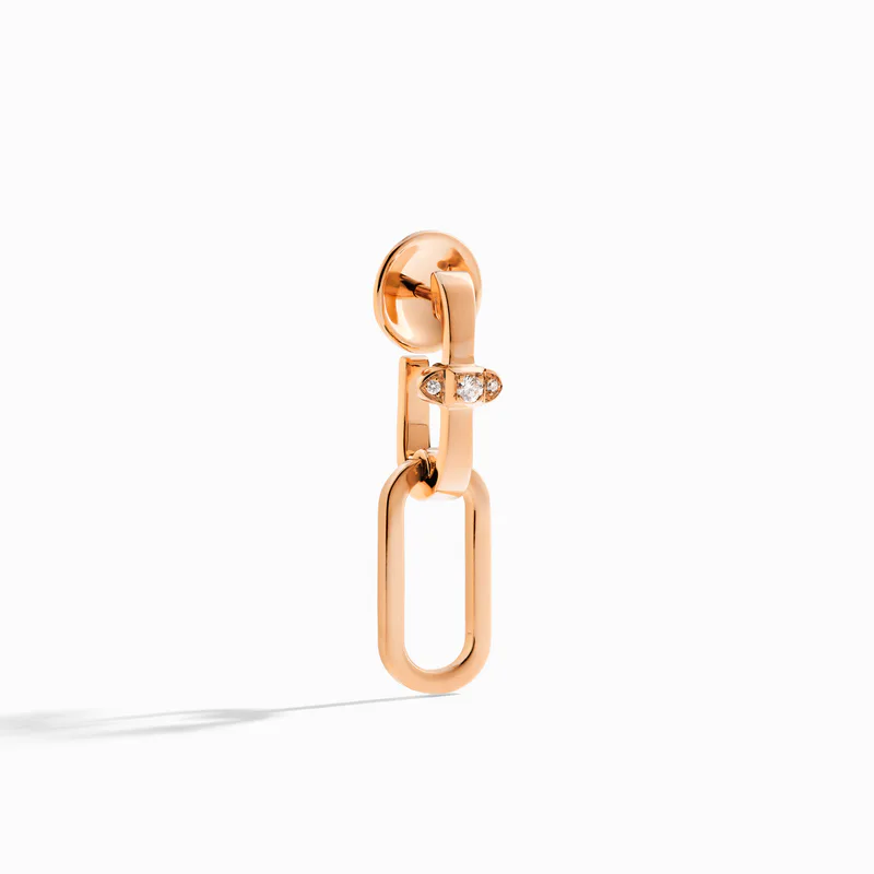 Tip-Top Link Gold Drop Earrings