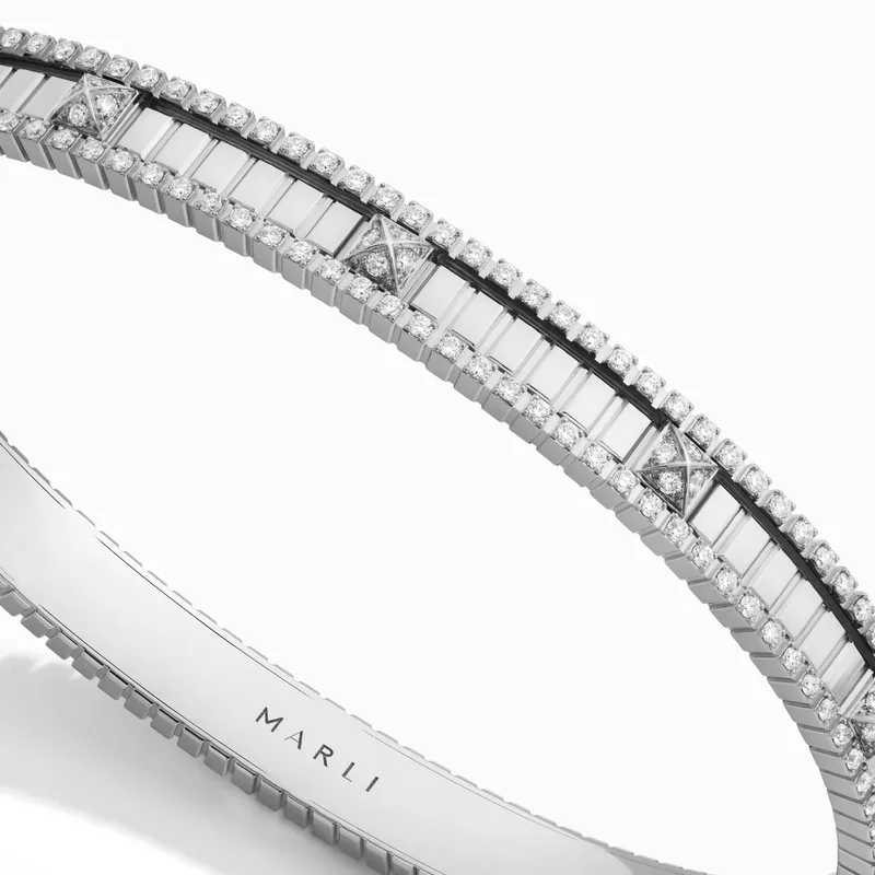 LIFE Full Diamond Hinged Bangle