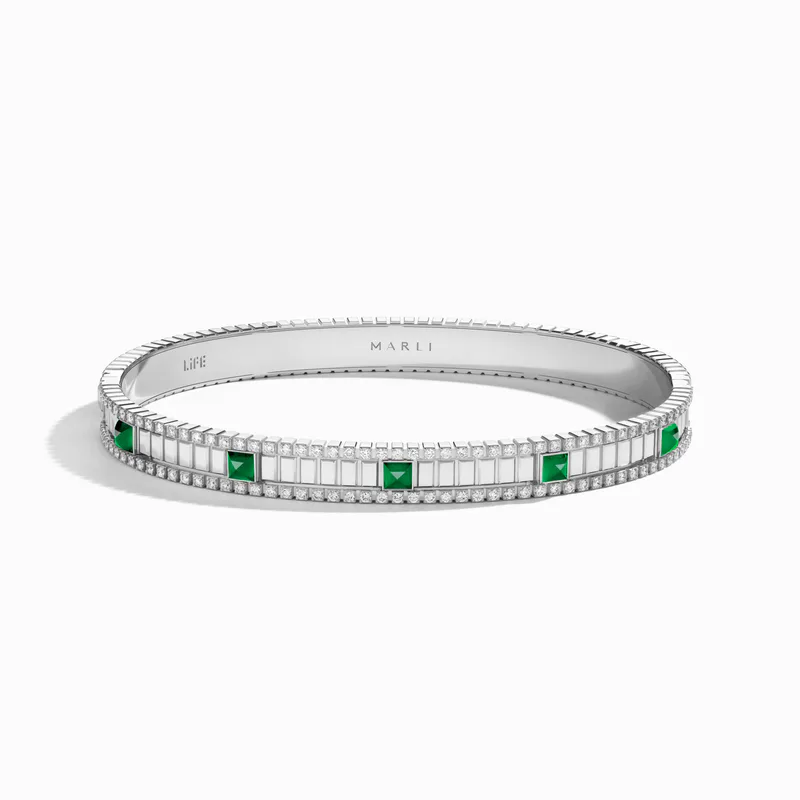 LIFE Diamond Hinged Bangle