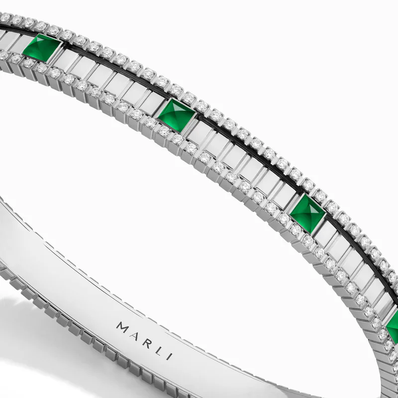LIFE Diamond Hinged Bangle