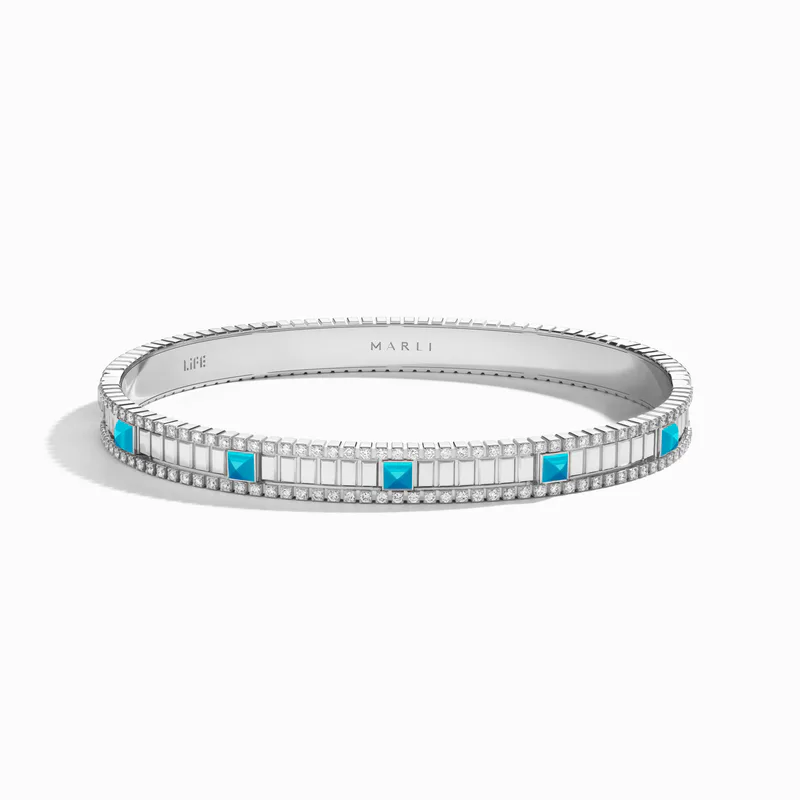 LIFE Diamond Hinged Bangle